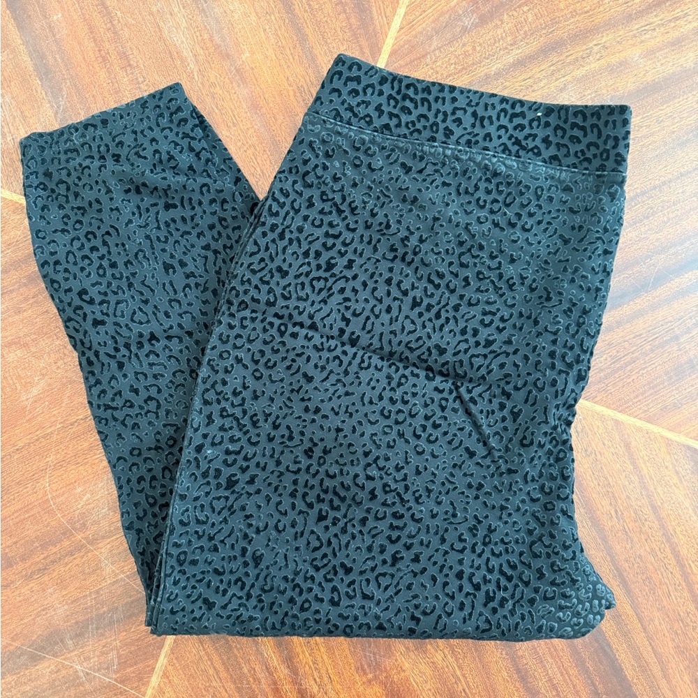 Old Navy Black Animal Print Leggings